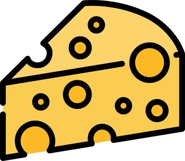 チーズ食品有機アイコン — ストックベクタ