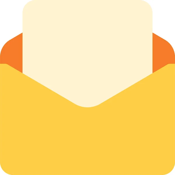 Email Mail Ícone Aberto Estilo Plano — Vetor de Stock