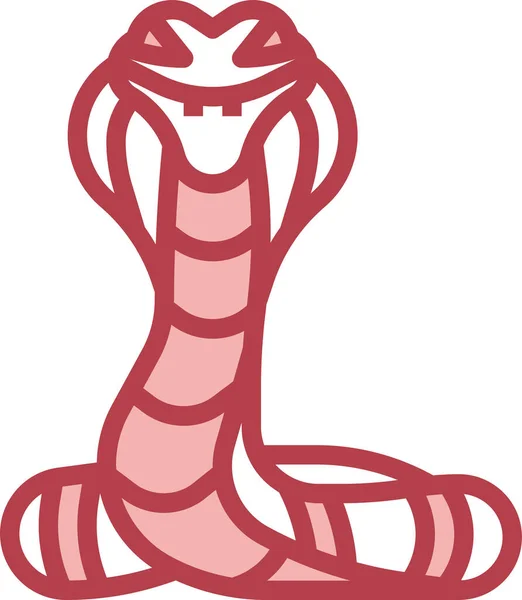 Ikone Der Schlangenkobra Kulturen — Stockvektor