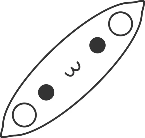 Icono Emoji Personaje Dibujos Animados Estilo Esquema — Vector de stock