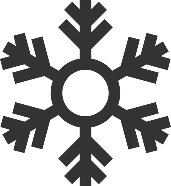 Εποχή Χιόνι Νιφάδα Εικονίδιο Στυλ Περίγραμμα — Διανυσματικό Αρχείο