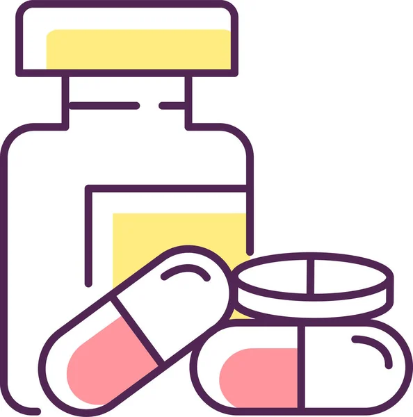 Läkemedel Ikon Mediciner Apotek Ikon — Stock vektor