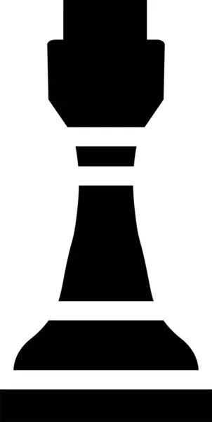 Значок Пешки Твердом Стиле — стоковый вектор