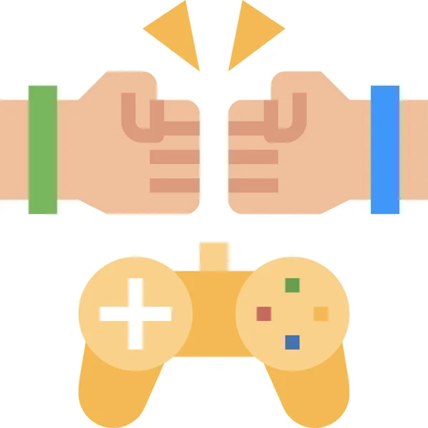 Console Manette Mains Icône Dans Catégorie Jeux Jeux — Image vectorielle
