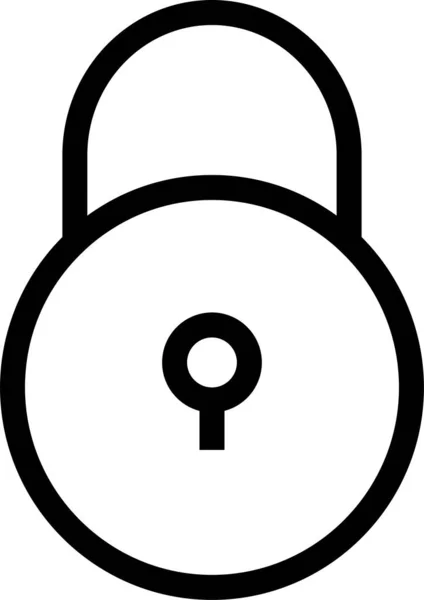 Закрытый Значок Безопасности Стиле Наброска — стоковый вектор