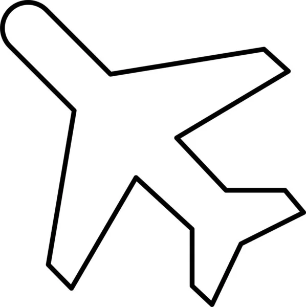 Ikon För Flygplanstransport Konturstil — Stock vektor