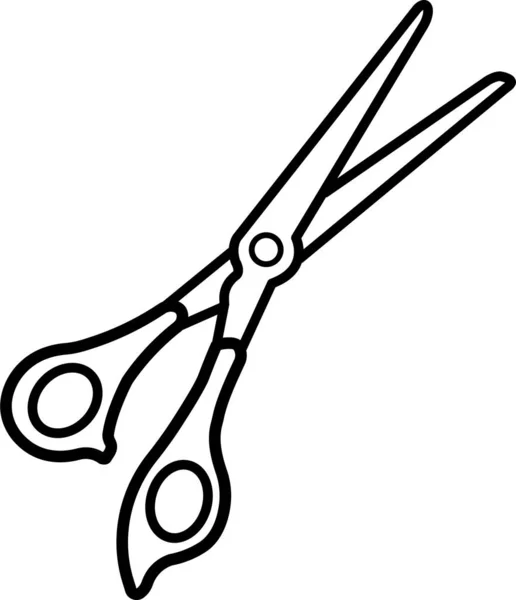 Cortadores Barbeiro Corte Ícone Estilo Esboço —  Vetores de Stock