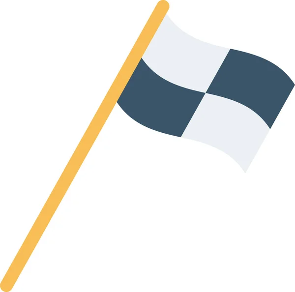 Иконка Футбольного Флага Плоском Стиле — стоковый вектор