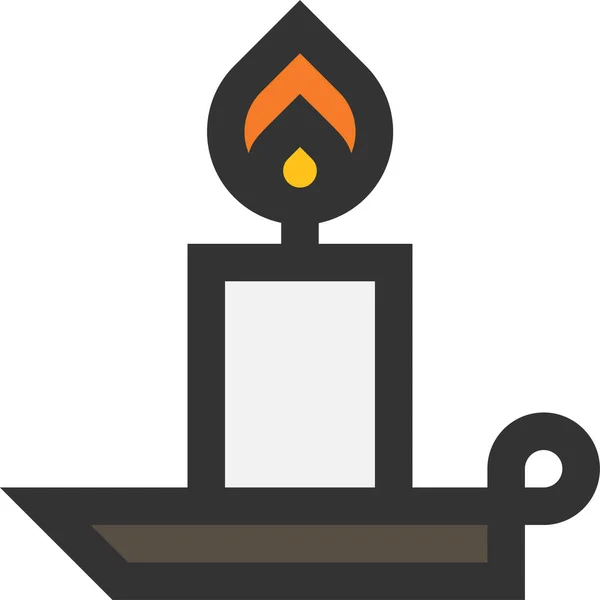 Иконка Зажигания Свечи Стиле Заполненного Контура — стоковый вектор