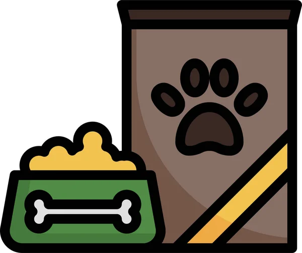 Pet Food Bowl Icon — Stock Vector