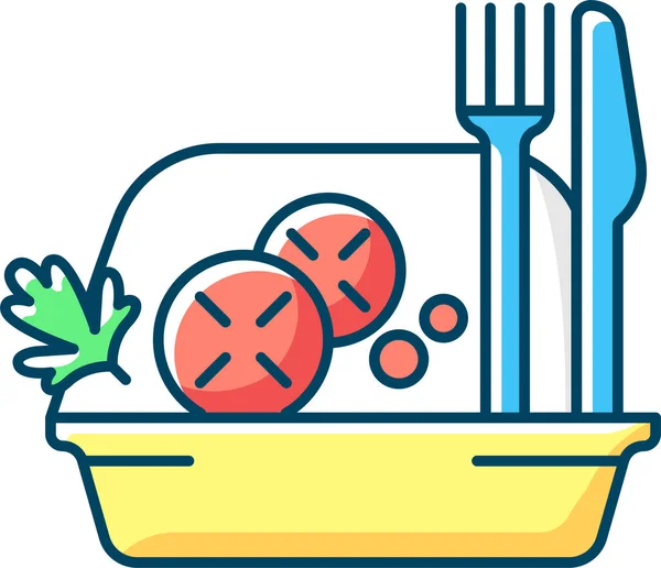 Salata Sebze Ikonu — Stok Vektör