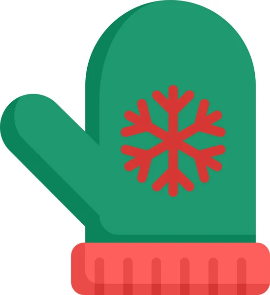 Guante Invierno Mano Icono — Vector de stock