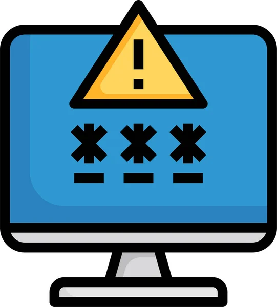 Error Web Security Icon — Stock Vector