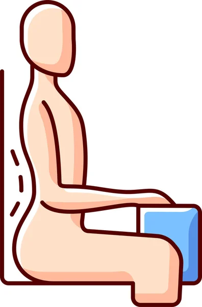 Posture Dos Santé Tension Icône — Image vectorielle