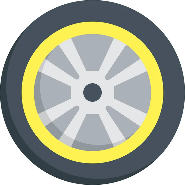 Wheel Tyre Transportation Icon — 图库矢量图片