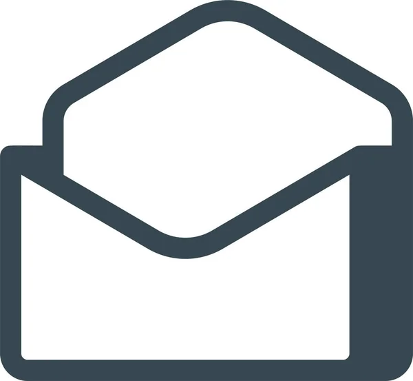 电子邮件空信封图标在坚实的风格 — 图库矢量图片