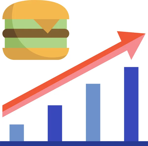 Comércio Negócios Ícone Alimentar — Vetor de Stock