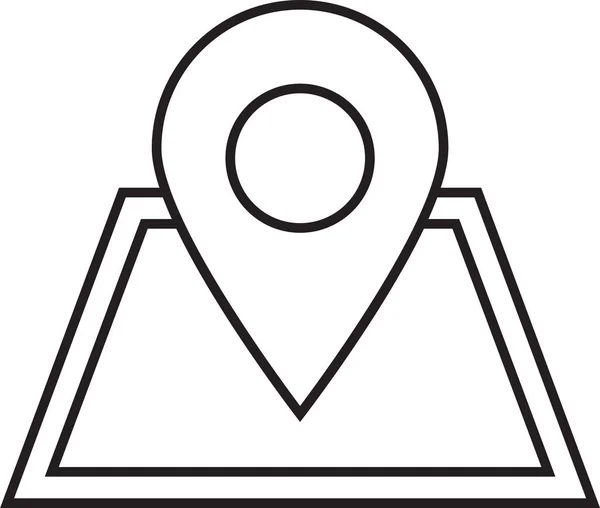 Géolocalisation Navigation Pinpoint Icône Dans Style Contour — Image vectorielle