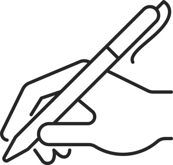 Work Hold Pen Icon — Stock Vector