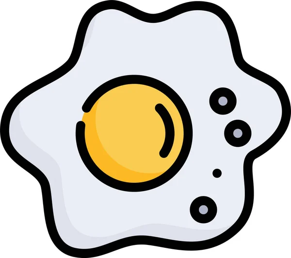 Breakfast Egg Protein Icon — Stock Vector