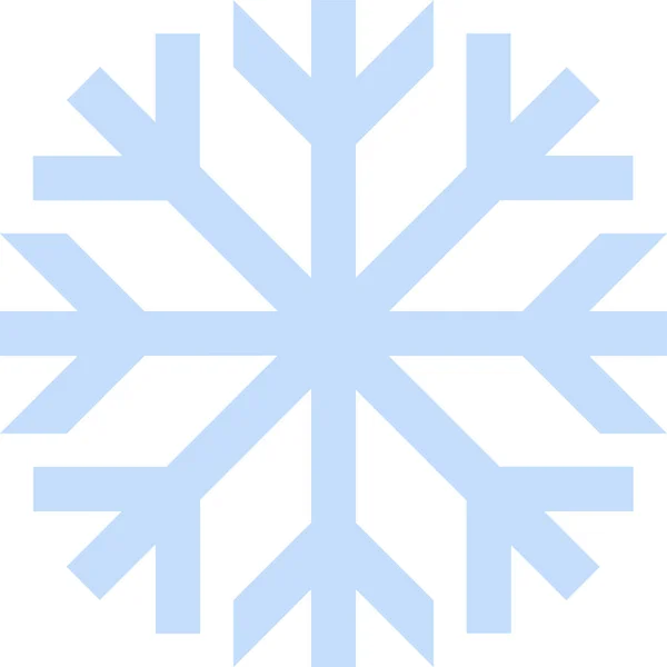 Weihnachten Kälte Frost Symbol Flachen Stil — Stockvektor