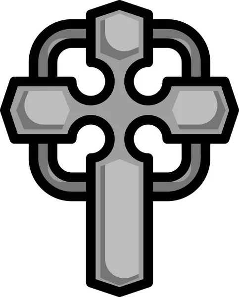 Celtic Cross Religion Icon — Stock Vector