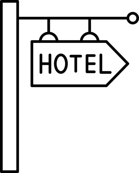 Hotel Tablero Signo Icono — Archivo Imágenes Vectoriales