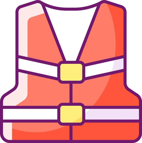 Veste Piscine Gilet Icône Natation — Image vectorielle