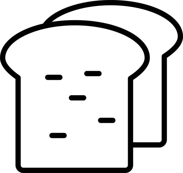Bread Toast Slice Icon — Stock Vector