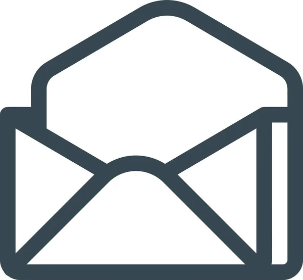 Ícone Envelope Vazio Mail Estilo Esboço — Vetor de Stock