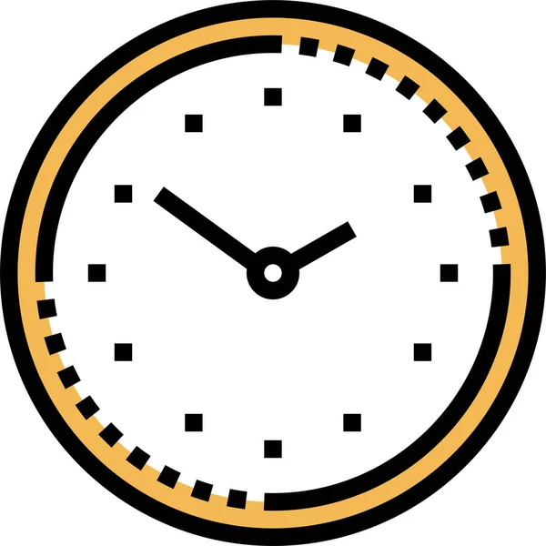 以填充轮廓样式显示的时钟查询时间图标 — 图库矢量图片