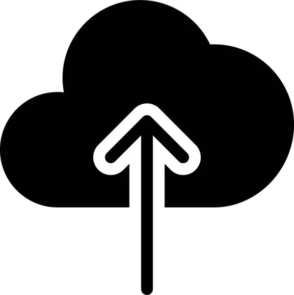 Icono Del Servidor Del Centro Datos Nube Estilo Sólido — Archivo Imágenes Vectoriales