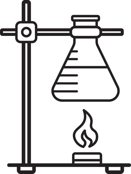 Wrząca Ikona Środka Chemicznego Żarówki Zarysie — Wektor stockowy