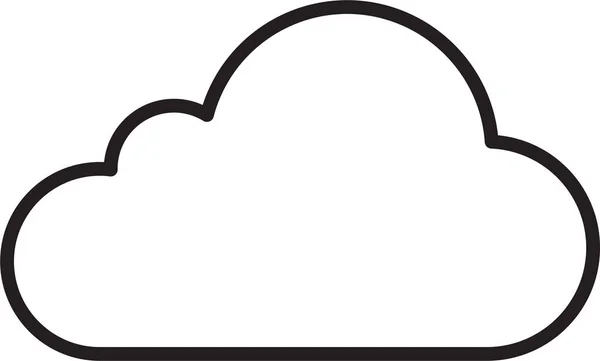 App Cloud Computing Symbol Umrissen — Stockvektor