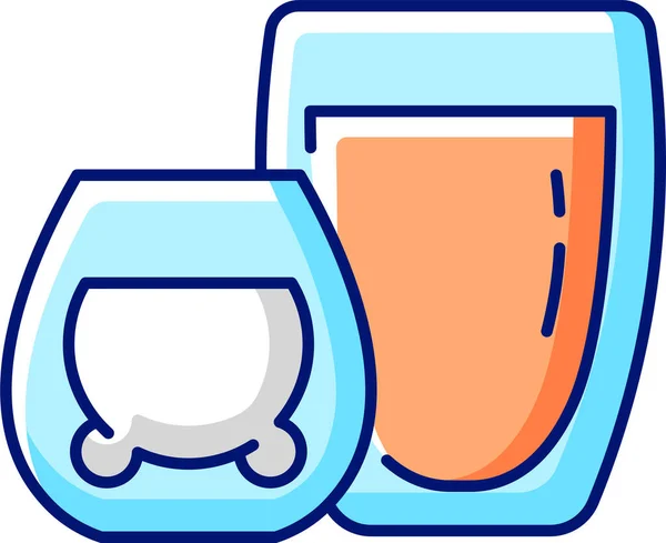 Tableware Glass Cups Icon — Stock Vector