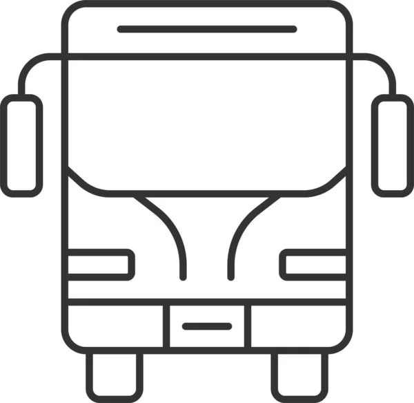 Ikone Des Öffentlichen Busverkehrs Umrissen — Stockvektor