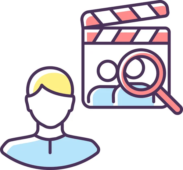 Productor Casting Actor Icono — Archivo Imágenes Vectoriales