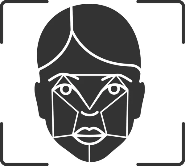 Analyse Ansigt Faceprint Ikon – Stock-vektor