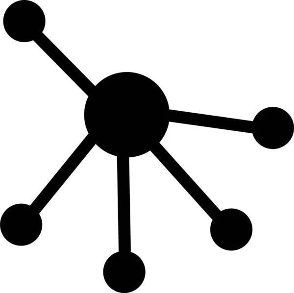 Εικονίδιο Δικτύου Σύνδεσης Συμπαγές Στυλ — Διανυσματικό Αρχείο