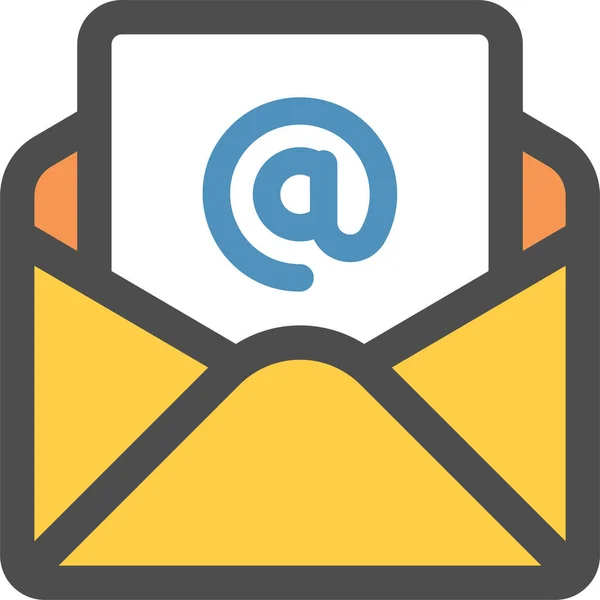 Email Mail Newsletter Icon Filled Outline Style — Image vectorielle