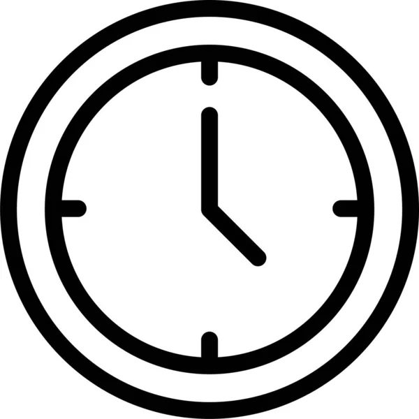 Uhr Minutenplan Symbol Umrissstil — Stockvektor