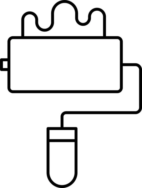 Kunstpenseel Verf Pictogram Fotografie Categorie — Stockvector