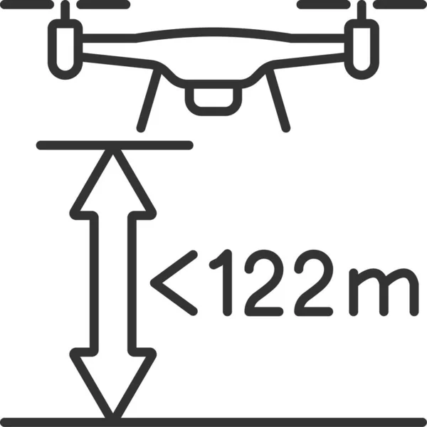 Ikona Limitu Lotu Drona — Wektor stockowy