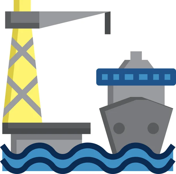 Frachteikone Für Hafenboote — Stockvektor