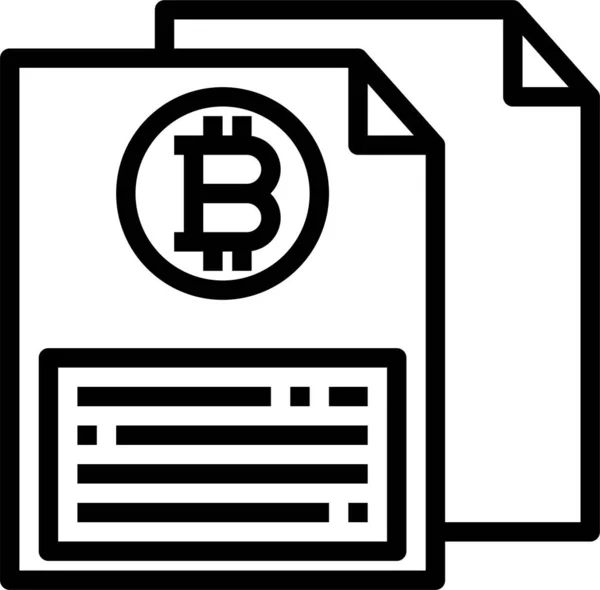 Données Bitcoin Icône Crypto Monnaie — Image vectorielle