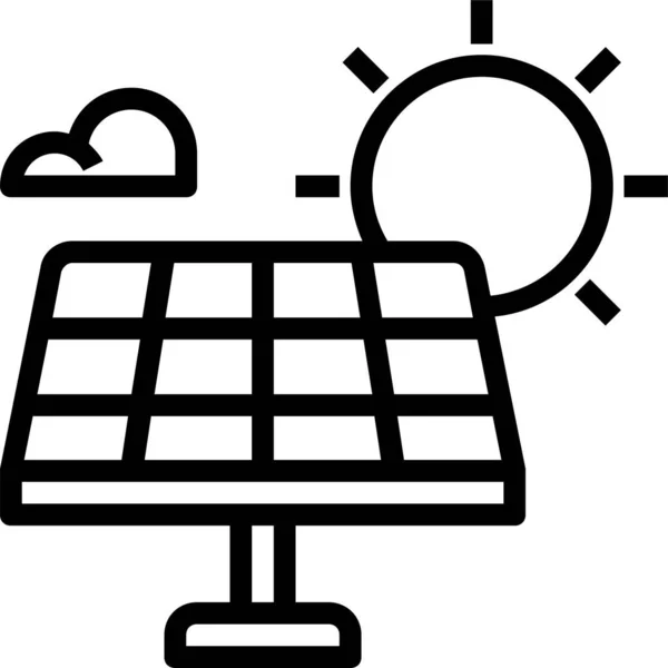 Ikona Przemysłowej Energii Słonecznej — Wektor stockowy