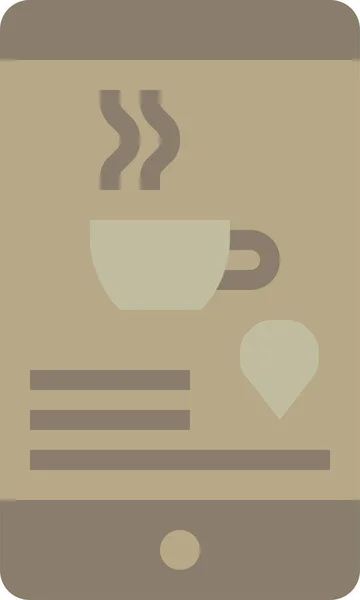 Ikona Filiżanki Kawy Pić Kategorii Napojów Spożywczych — Wektor stockowy