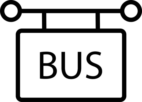 Bus Board Opknoping Pictogram — Stockvector