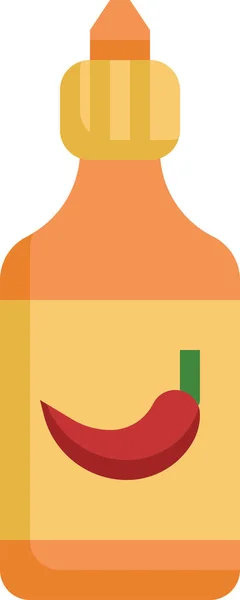 Picante Salsa Chile Icono — Vector de stock