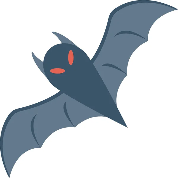 Zvíře Bat Pták Ikona Plochém Stylu — Stockový vektor